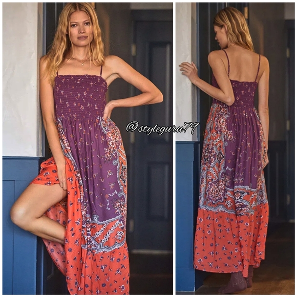 Anthropologie, SMOCKED LOUNGE MAXI DRESS NWT - Picture 1 of 2